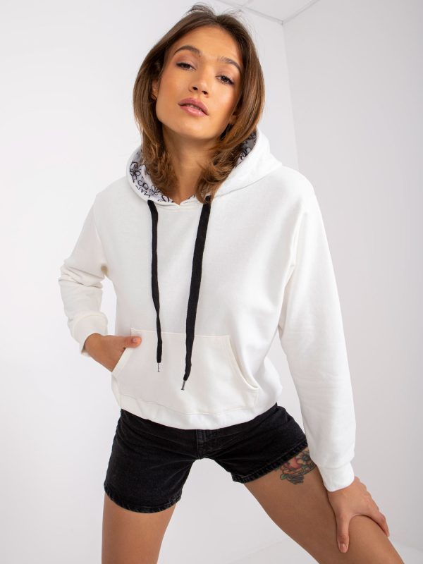 Wholesale Ecru sweatshirt kangaroo Palencia