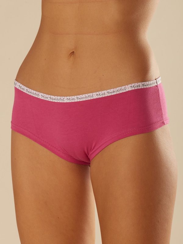 Wholesale Fuchsia panties with print on the back