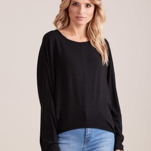 Wholesale Black asymmetrical oversize blouse