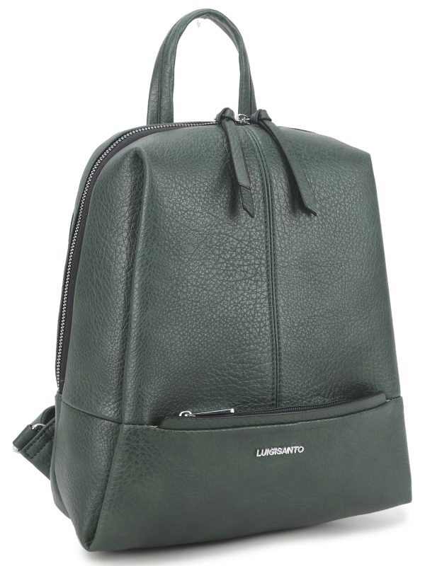 Wholesale LUIGISANTO green eco leather backpack