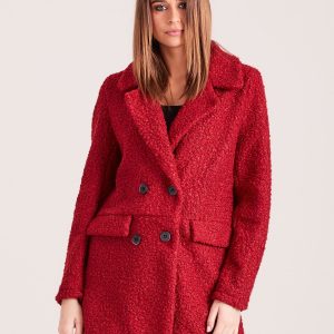 Wholesale Burgundy double-breasted coat