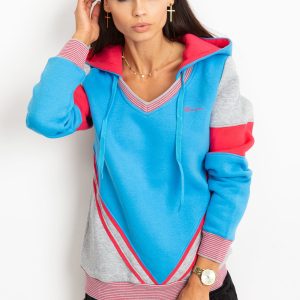 Wholesale Turquoise padded hoodie