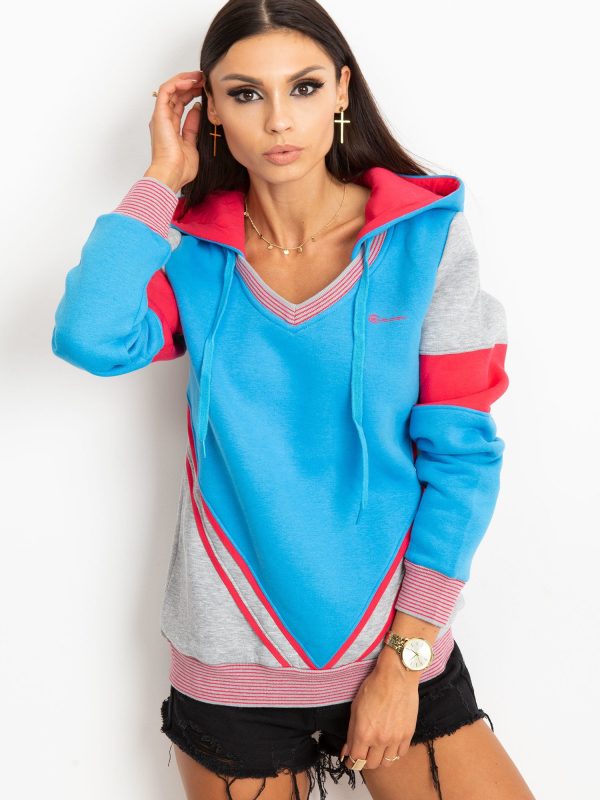 Wholesale Turquoise padded hoodie