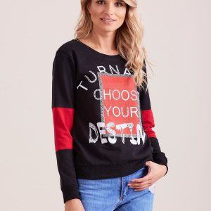 Wholesale Black sweatshirt with print