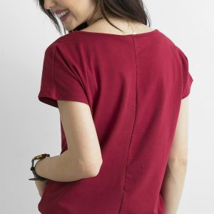 Wholesale Burgundy T-shirt Circle