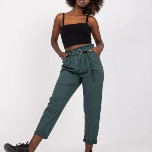 Wholesale Green Cotton Trousers with Cabrera Belt