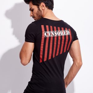 Wholesale Black t-shirt for men with print