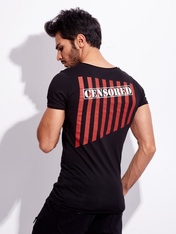 Wholesale Black t-shirt for men with print