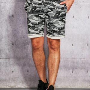 Wholesale Men's shorts in military style grey