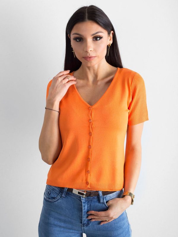 Wholesale Orange V-neck set