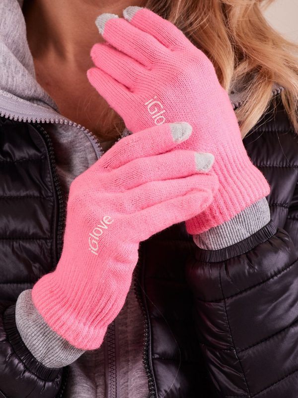 Wholesale Pink Touch Screen Gloves