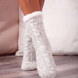 Wholesale Gray knitted socks for the winter