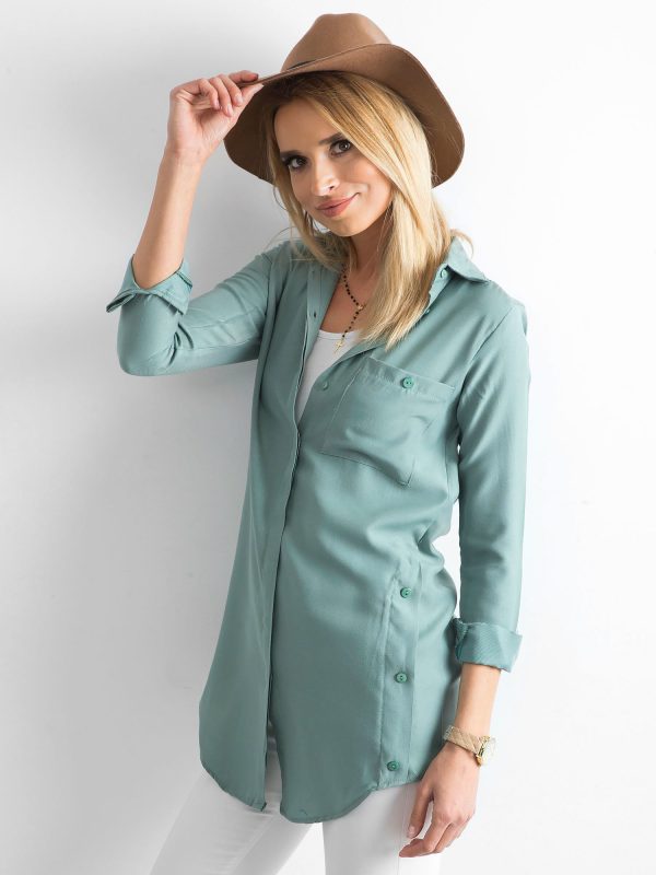 Wholesale Grey-khaki long shirt