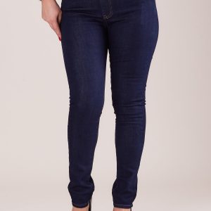 Wholesale Dark Blue Plus Size Straight Leg Pants