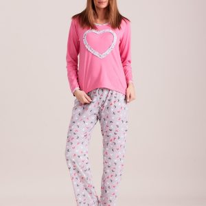 Wholesale Pale Pink Patterned Women's Pyjamas