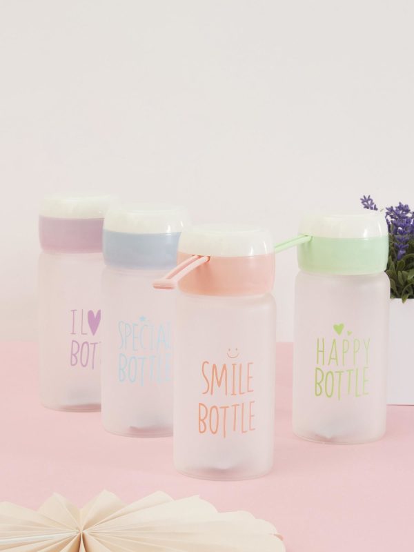 Wholesale Light Pink Eco-Friendly Bottle with Inscription