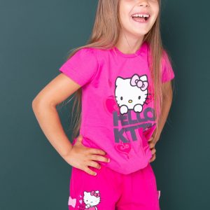 Wholesale Fuchsia shorts for girl HELLO KITTY