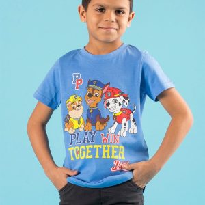 Wholesale Blue children's t-shirt with print PSI PATROL