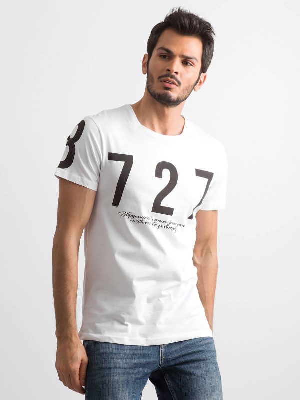 Wholesale White T-shirt for men's cotton print