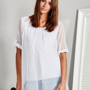 Wholesale Blouse mist with white patterns