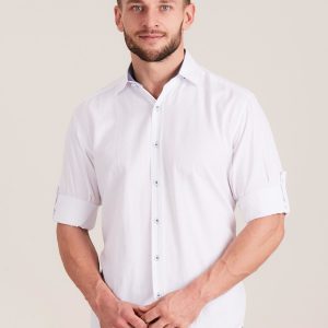 Wholesale Regular cut men's white shirt