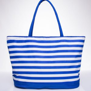 Wholesale Blue Striped Beach Bag