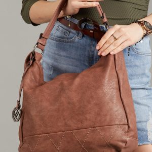 Wholesale Brown and pink eco leather bag