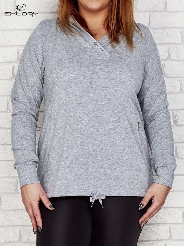 Wholesale Grey Plus Size Hoodie with Hoodies