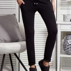 Wholesale Black women's sweatpants with pockets