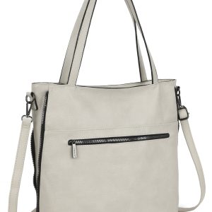 Wholesale LUIGISANTO eco leather shopper bag beige