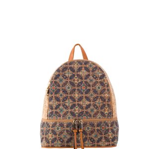 Wholesale Light Brown Women's Backpack with Print