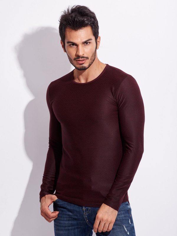 Wholesale Burgundy blouse for men in diamonds