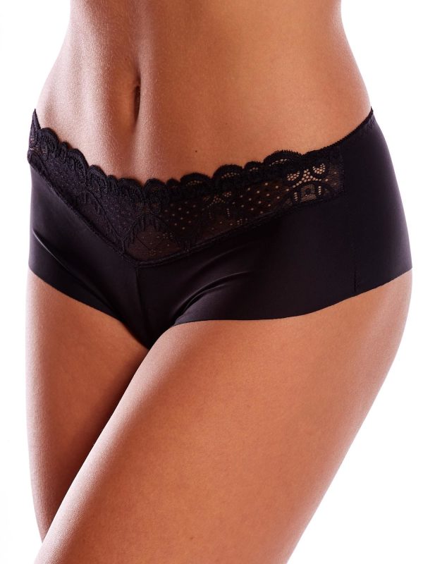 Wholesale Black Seamless Lace Panties