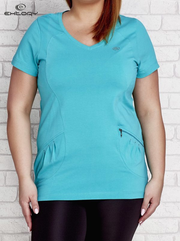 Wholesale T-shirt with pocket green