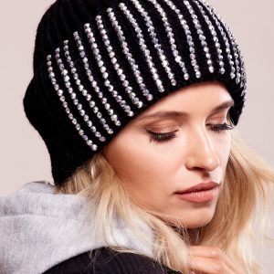 Wholesale Black Women's Hat with Applique