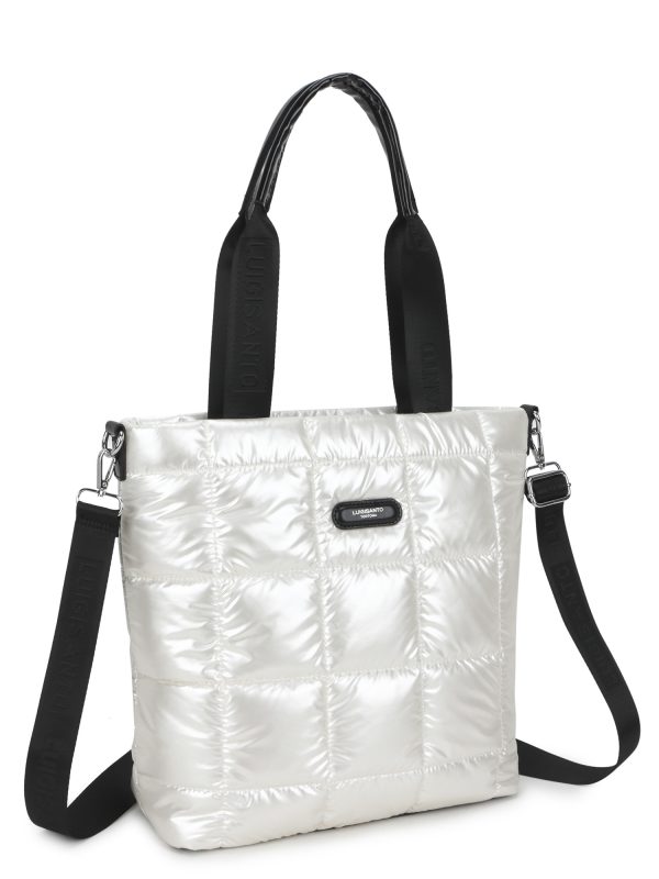 Wholesale White shopper bag with quilting LUIGISANTO