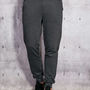 Wholesale Men's sweatpants graphite with stripes