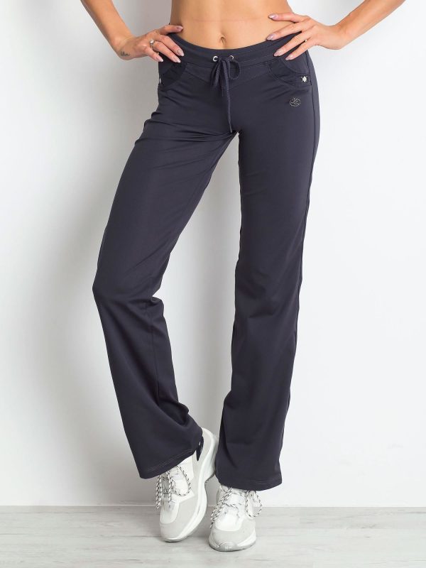 Wholesale Graphite sweatpants with applique