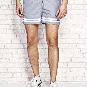 Wholesale Gray men's swim shorts in sailor style