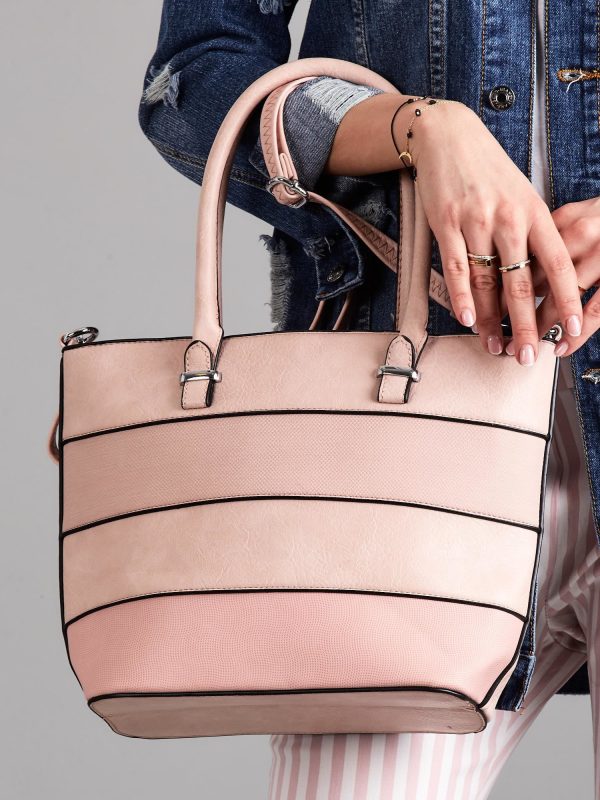 Wholesale Light pink urban bag with detachable strap