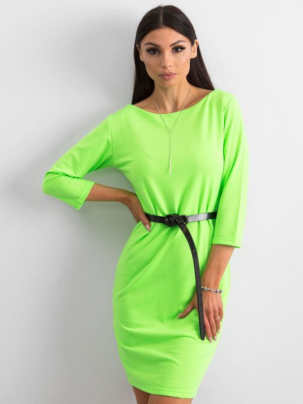 Wholesale Fluo green cotton dress