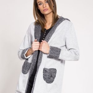 Wholesale Sweatshirt cover with hood grey