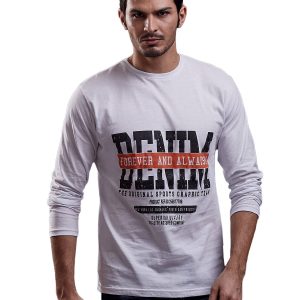 Wholesale Men's blouse with text print white