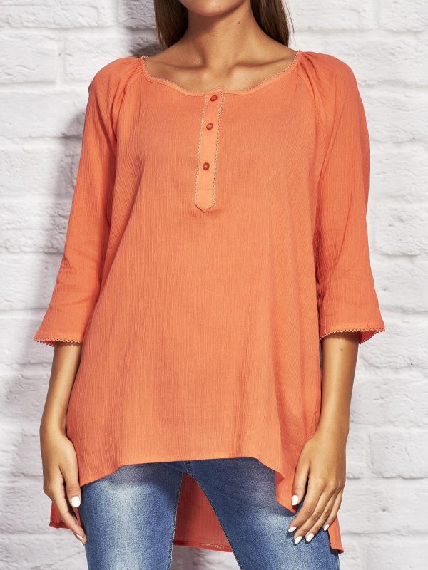 Wholesale Coral tunic in boho style