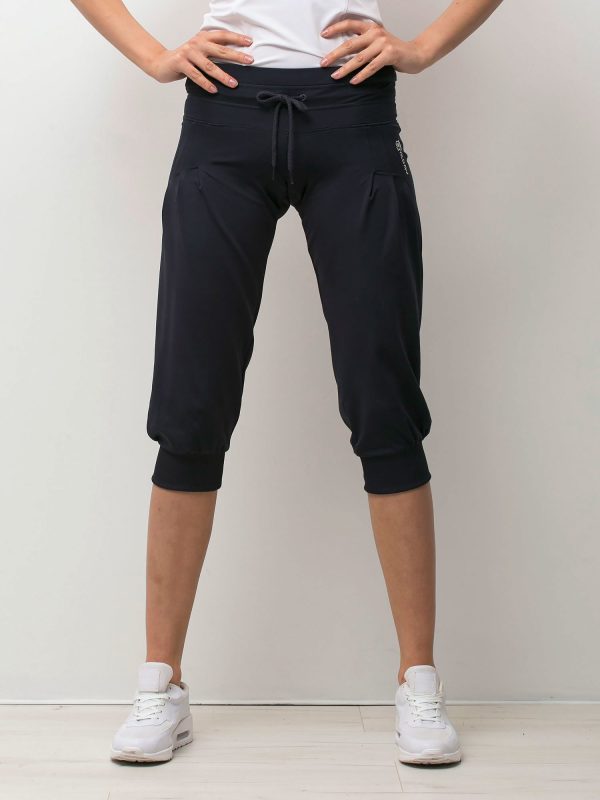 Wholesale Navy blue capri pants with binding