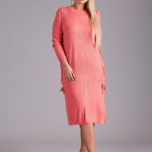 Wholesale Plus Size Coral Knit Dress