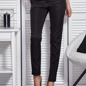 Wholesale Black Elegant Women's Trousers with Belt