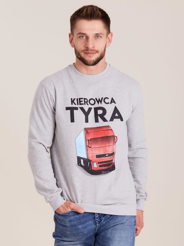 Wholesale Grey cotton sweatshirt for men