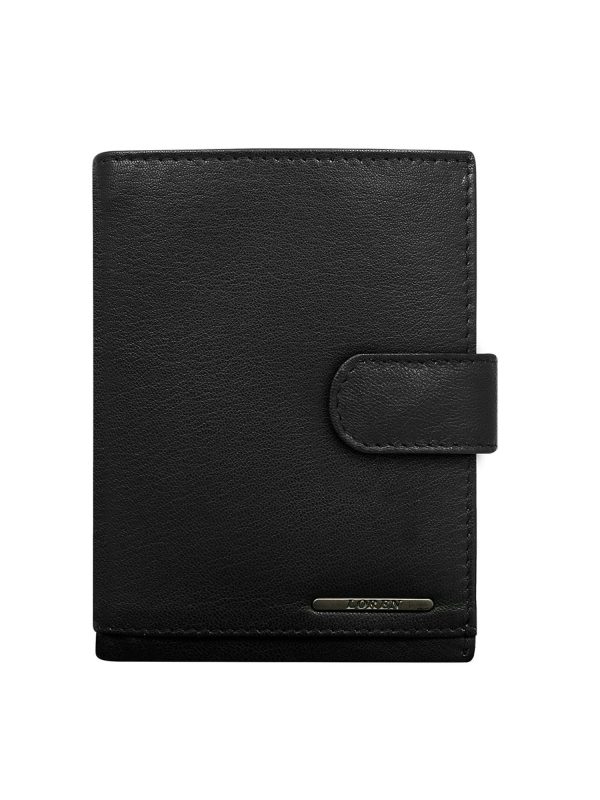 Wholesale Black zipped wallet for men leather