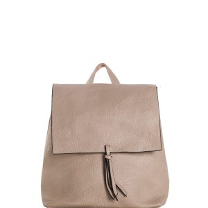 Wholesale Dunkelbeiger Damenrucksack aus Öko-Leder